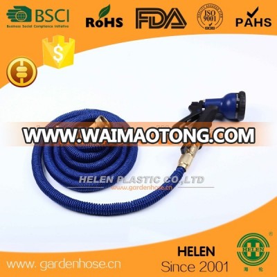 Expandable Garden Hose & Spray Nozzle Combo- 50 Foot - Best Water Hose - Blue, Collapsible, Lightweight, & Rubber