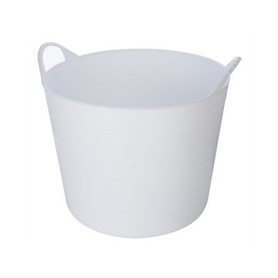 Food grade stackable custom color flexible plastic white tubtrug