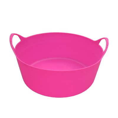 Custom color large 16l coloured car wash flexible soft pink tubtrug